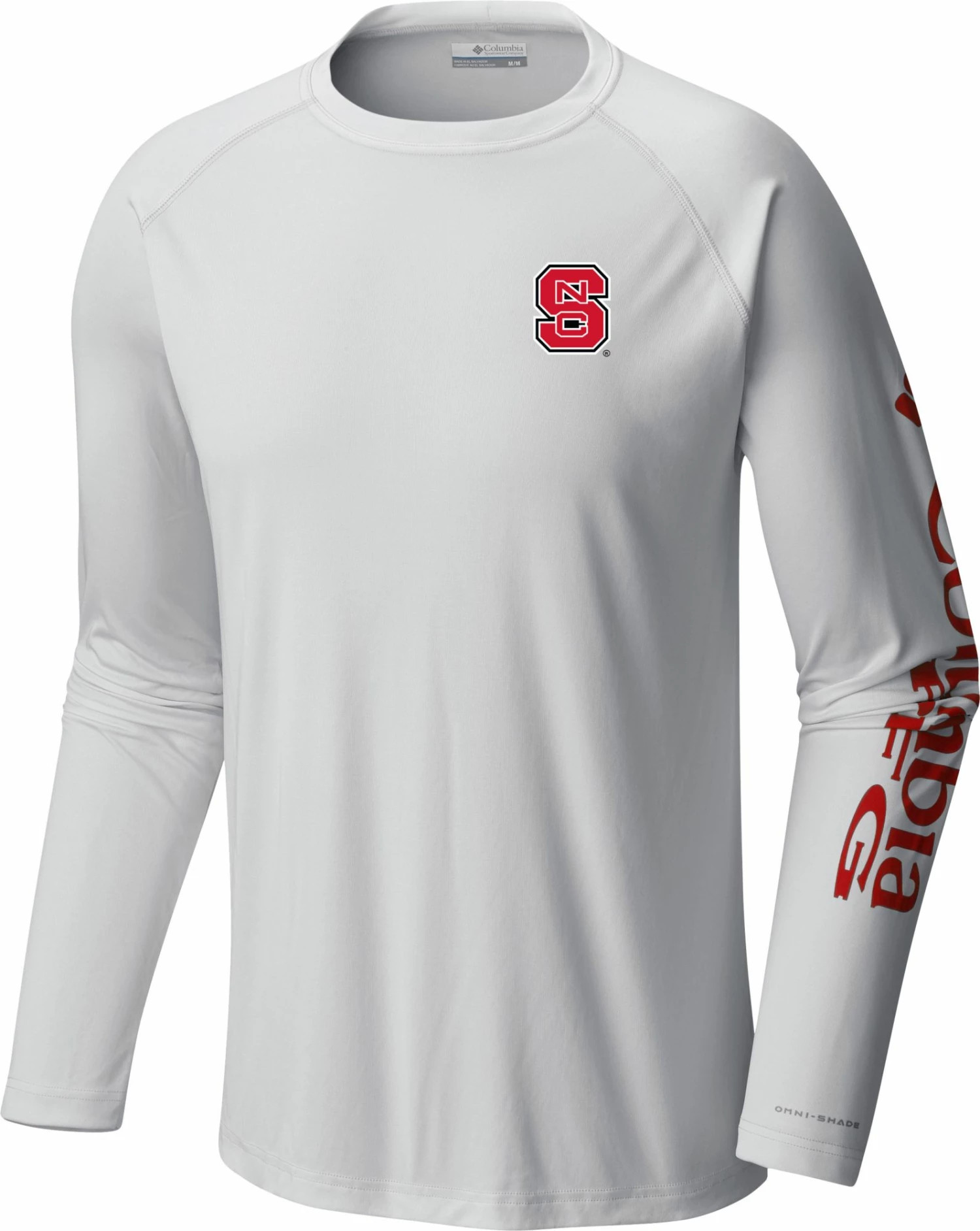 Hot Sale π₯ Columbia Men's NC State Wolfpack White Terminal Tackle Long Sleeve T-Shirt π