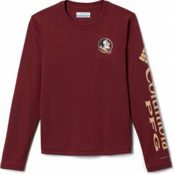 Promo 😉 Columbia Youth Florida State Seminoles Garnet Terminal Tackle Long Sleeve T-Shirt For Boys' 🎉