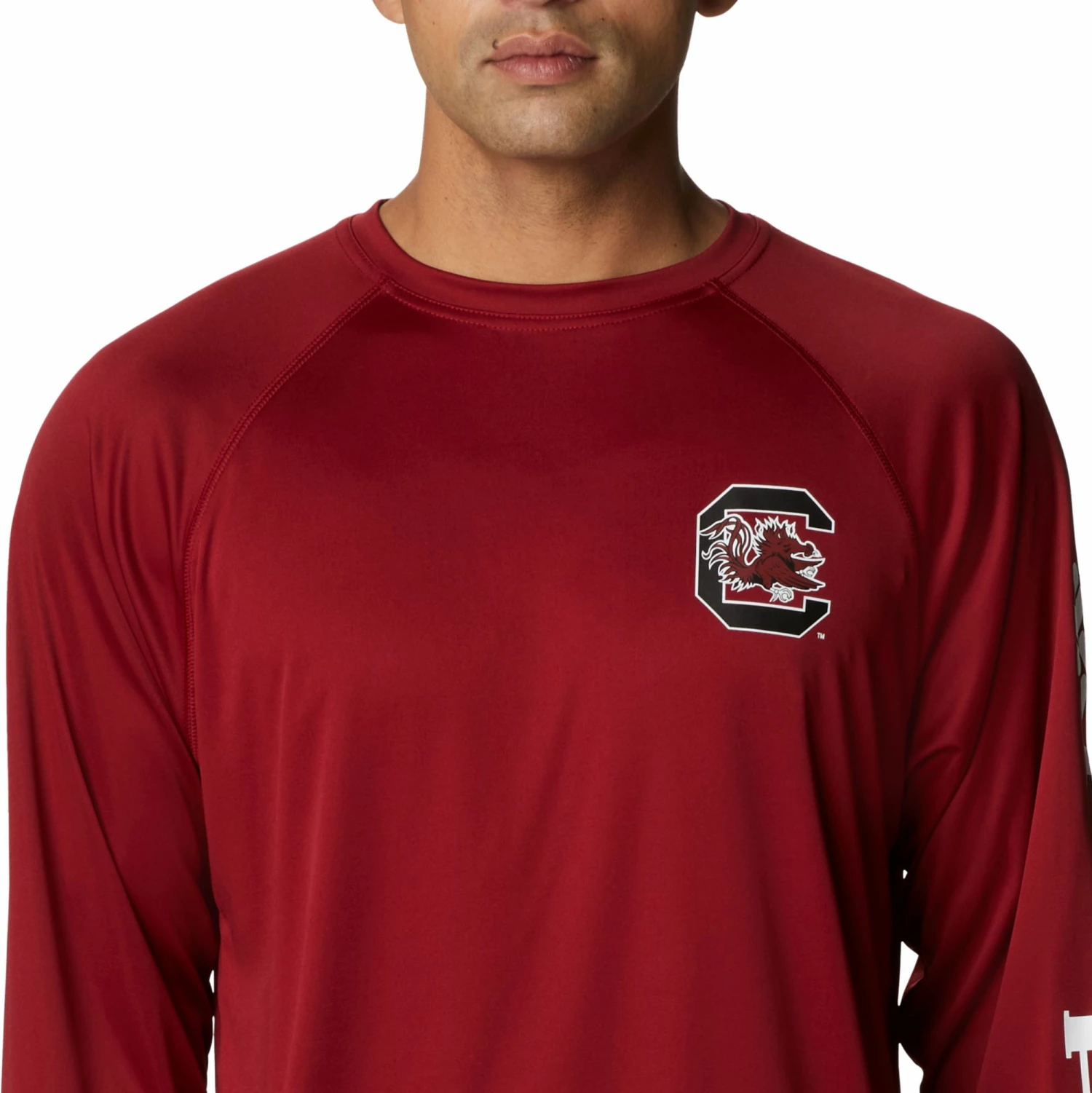 Discount π Columbia Men's South Carolina Gamecocks Garnet Terminal Tackle Long Sleeve T-Shirt π - Image 2