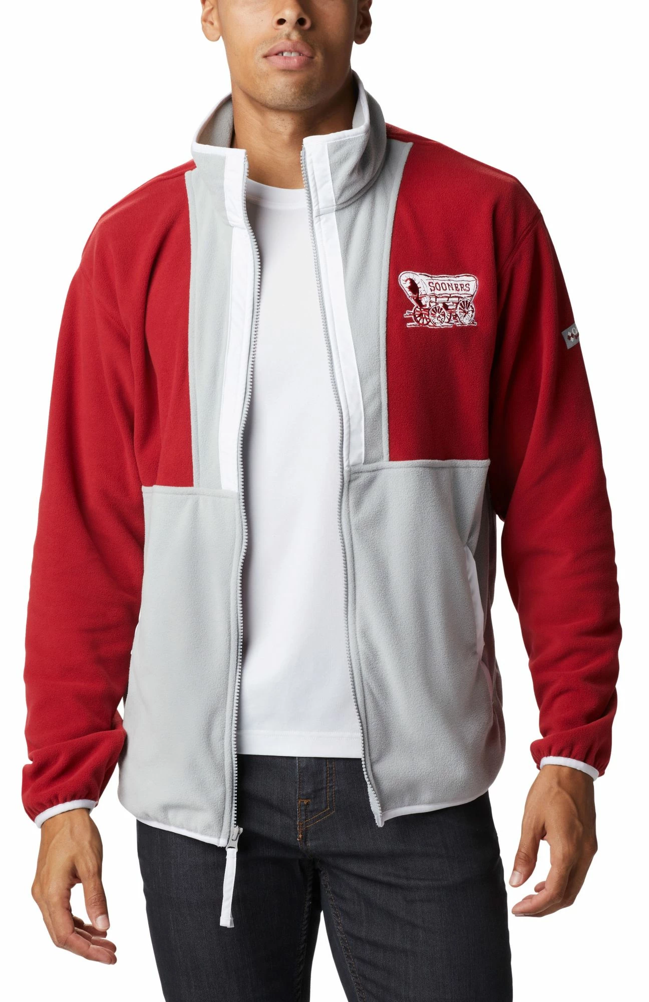 Budget β Columbia Men's Oklahoma Sooners Crimson Back Bowl Full-Zip Fleece Jacket π₯