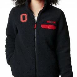 Cheapest 🔔 Columbia 👩 Women's Ohio State Mountain Side Heavyweight Full-Zip Black Jacket 😍