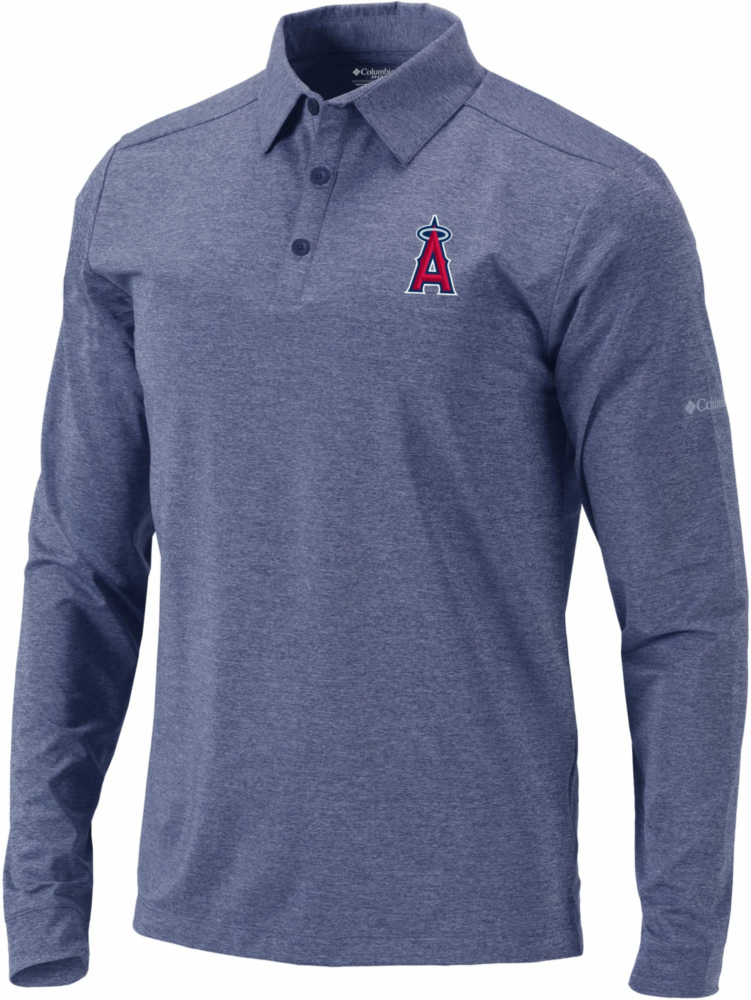 Buy βοΈ Columbia Men's Los Angeles Angels Navy Pin High Long Sleeve Polo β€οΈ