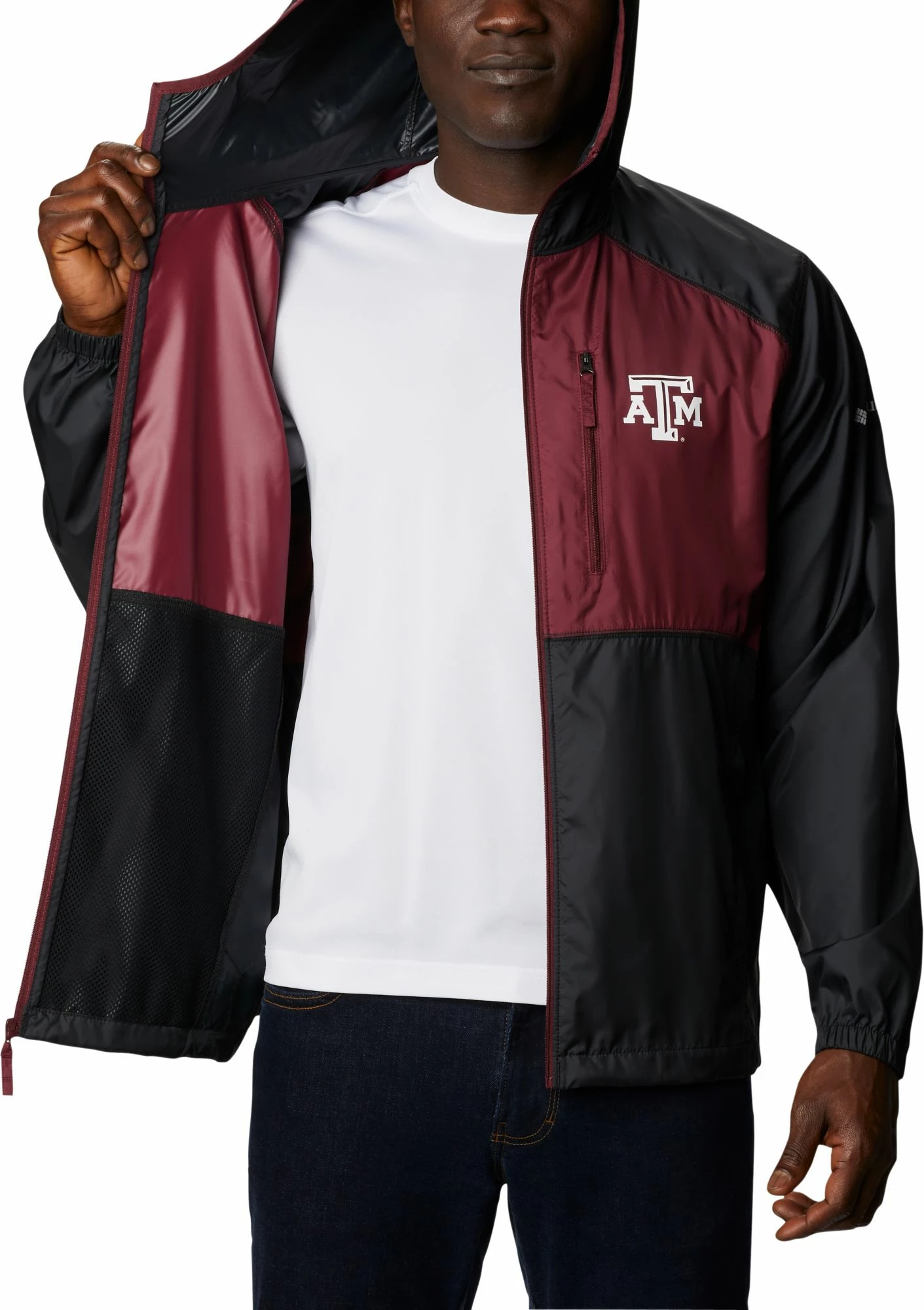 Coupon 𧨠Columbia Men's Texas A&M Aggies Black Flash Forward Full-Zip Jacket π - Image 4