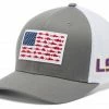 Cheap ⭐ Columbia Men's LSU Tigers Grey PFG Fish Flag Mesh Fitted Hat 🛒