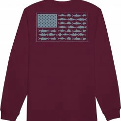 Coupon 😉 Columbia Men's PFG Americana Saltwater Fish Flag Long Sleeve 👚 Shirt Black/graphite 👍