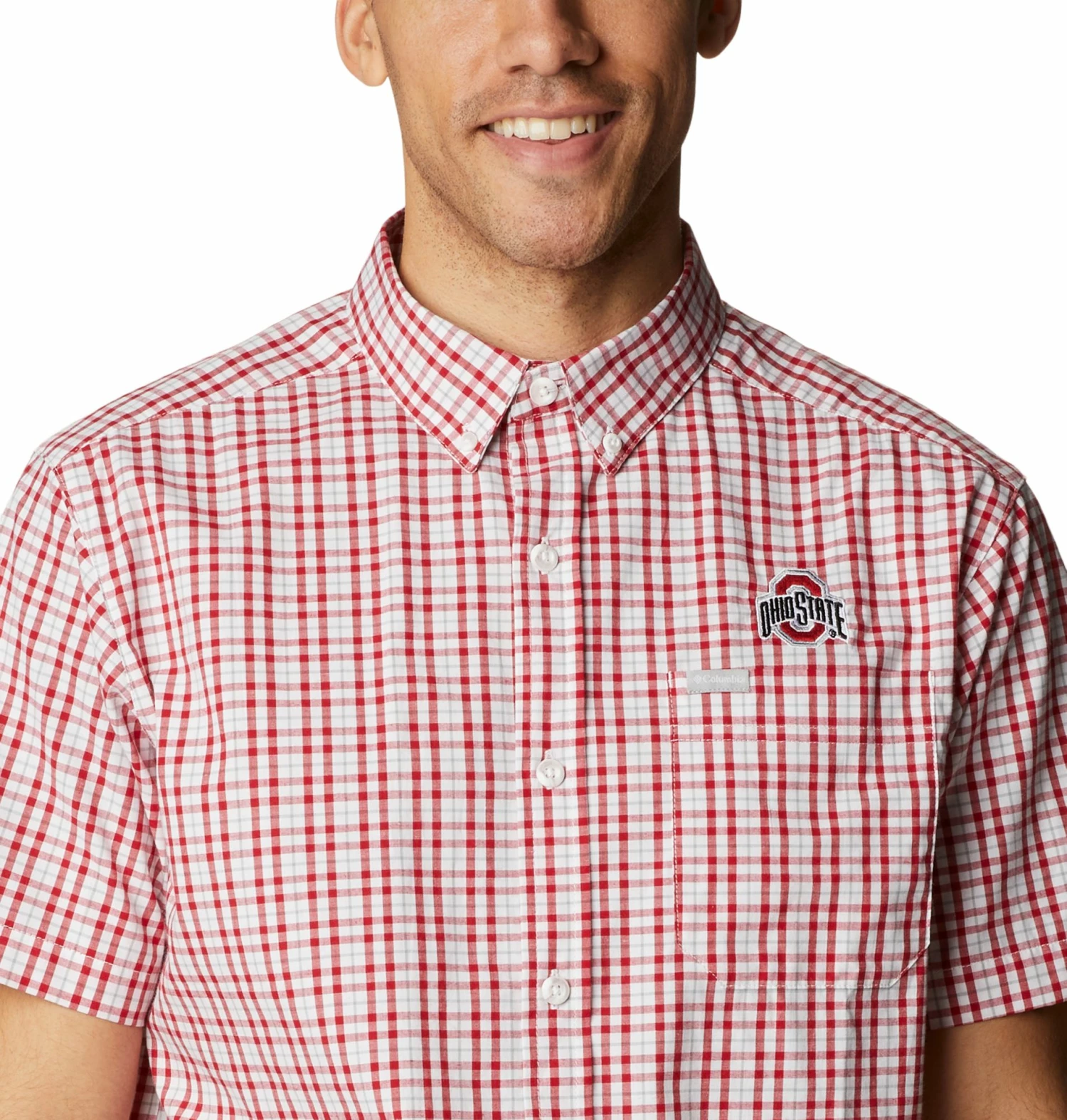 Coupon β Columbia Men's Ohio State Buckeyes Scarlet Rapid Rivers Button Down π Shirt βοΈ - Image 2