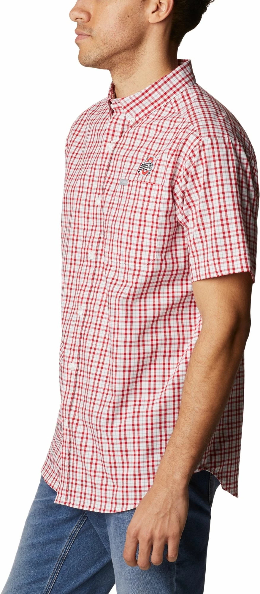 Coupon β Columbia Men's Ohio State Buckeyes Scarlet Rapid Rivers Button Down π Shirt βοΈ - Image 3