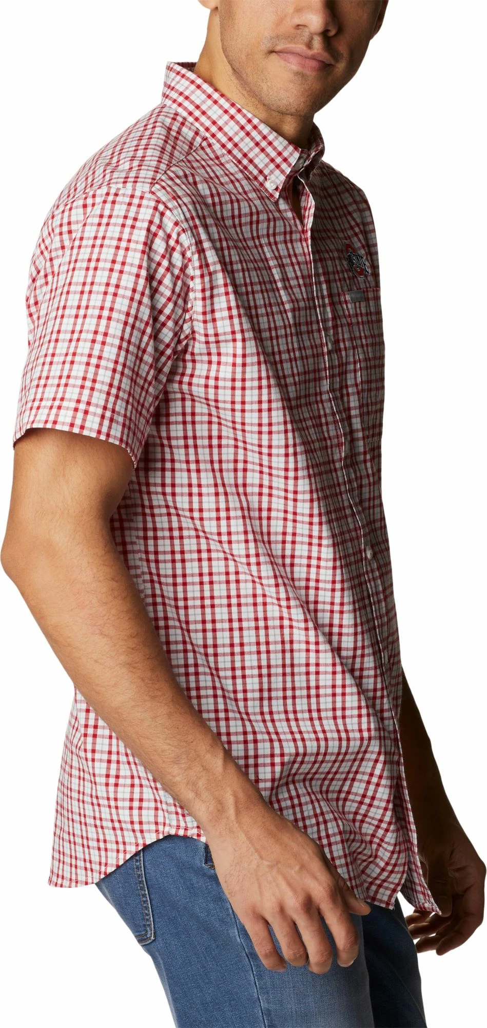 Coupon β Columbia Men's Ohio State Buckeyes Scarlet Rapid Rivers Button Down π Shirt βοΈ - Image 4