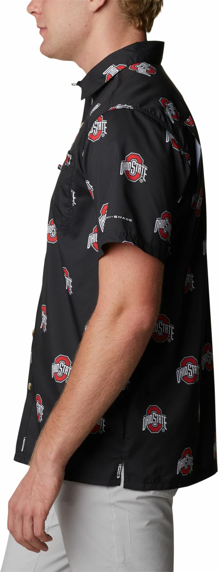 Deals π Columbia Men's Ohio State Buckeyes Black Slack Tide Button-Down π Shirt π - Image 2