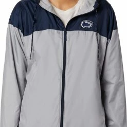 Best deal 😀 Columbia 👩 Women's Penn State Nittany Lions Blue/Grey CLG Flash Forward Lined Jacket 🛒