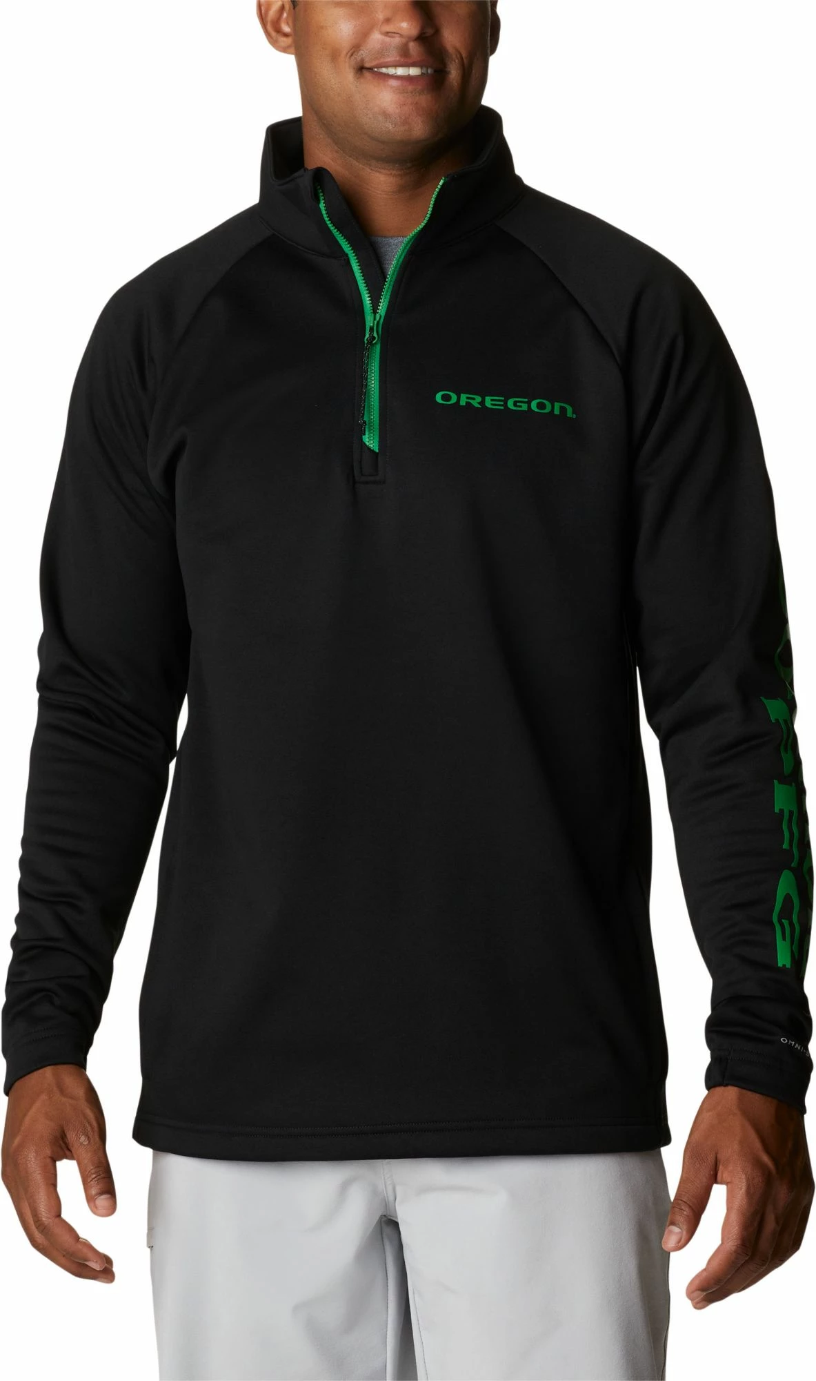 Promo π Columbia Men's Oregon Ducks Black PFG Terminal Tackle Quarter-Zip Pullover π Shirt β€οΈ
