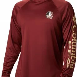 Buy 🥰 Columbia Men's Florida State Seminoles Garnet Terminal Tackle Long Sleeve T-Shirt 🔔
