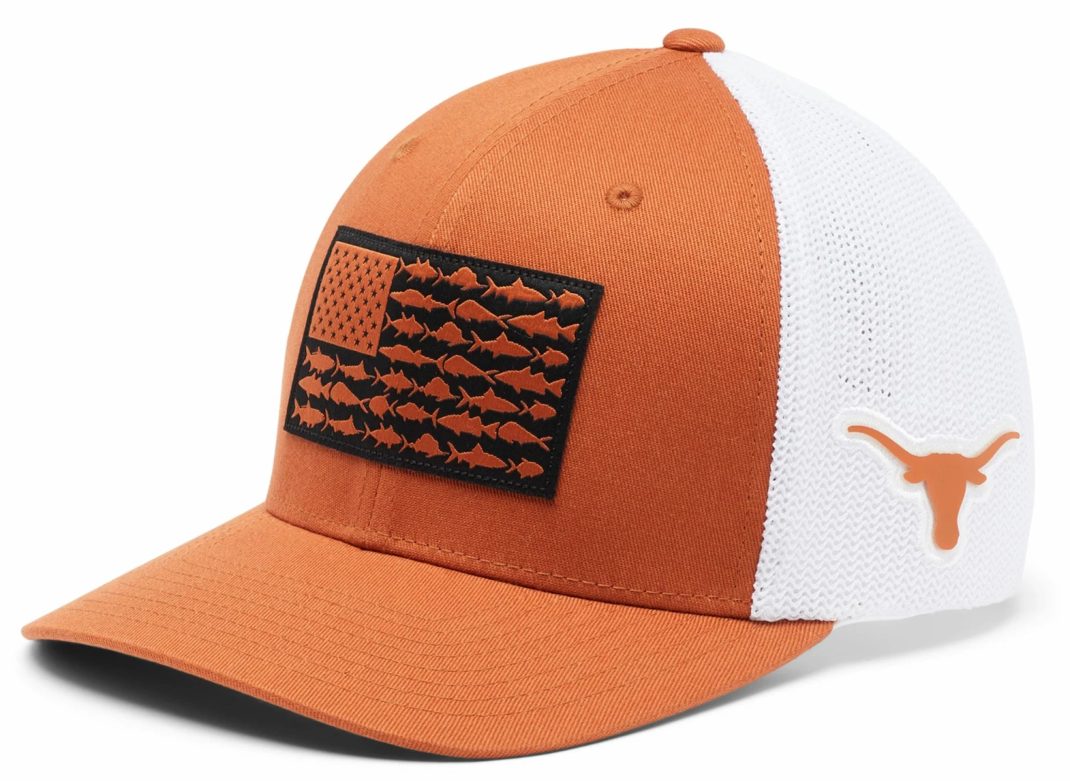 Best deal π Columbia Men's Texas Longhorns Burnt Orange PFG Flag Mesh Fitted Hat β¨