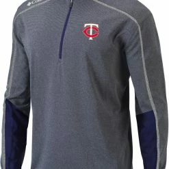 Discount 💯 Columbia Men's Minnesota Twins Navy Shotgun 2.0 Quarter-Zip 👕 Shirt 👍