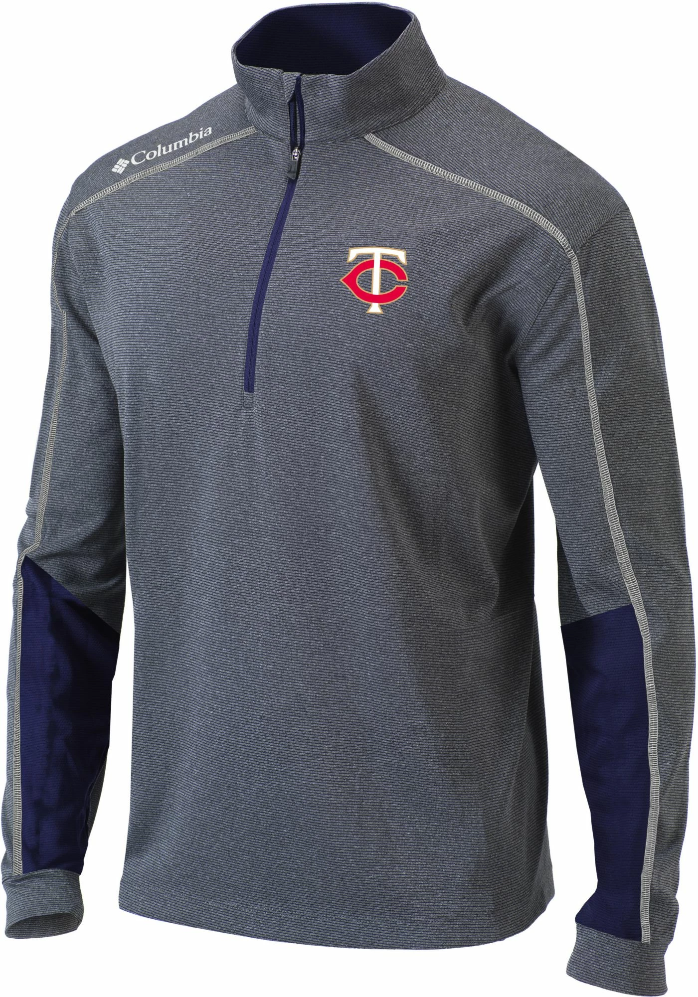 Discount π― Columbia Men's Minnesota Twins Navy Shotgun 2.0 Quarter-Zip π Shirt π