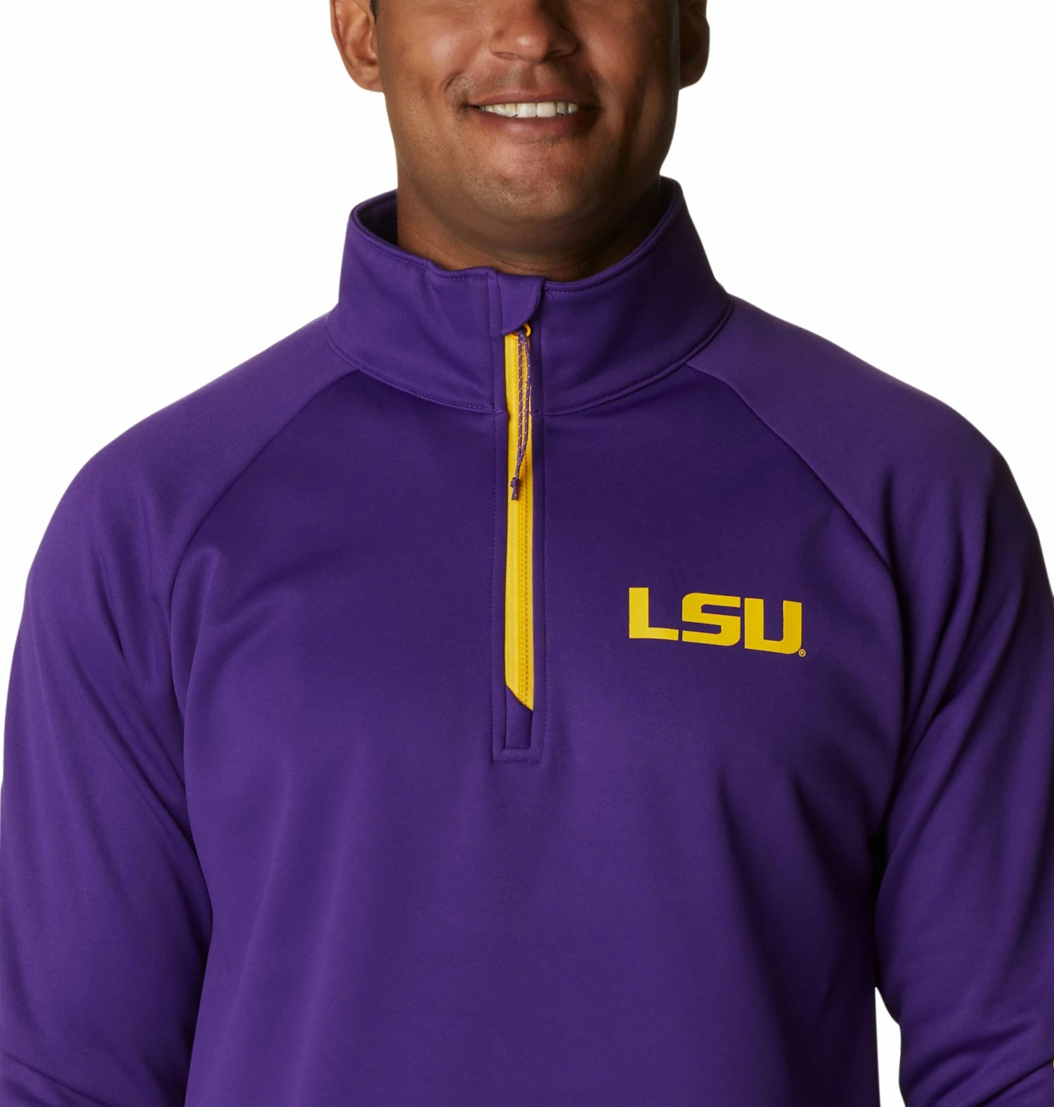Best Pirce π₯ Columbia Men's LSU Tigers Purple PFG Terminal Tackle Quarter-Zip Pullover π Shirt π - Image 3