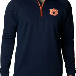 Brand new 🥰 Columbia Men's Auburn Tigers Blue PFG Terminal Tackle Quarter-Zip Pullover 👕 Shirt ✨