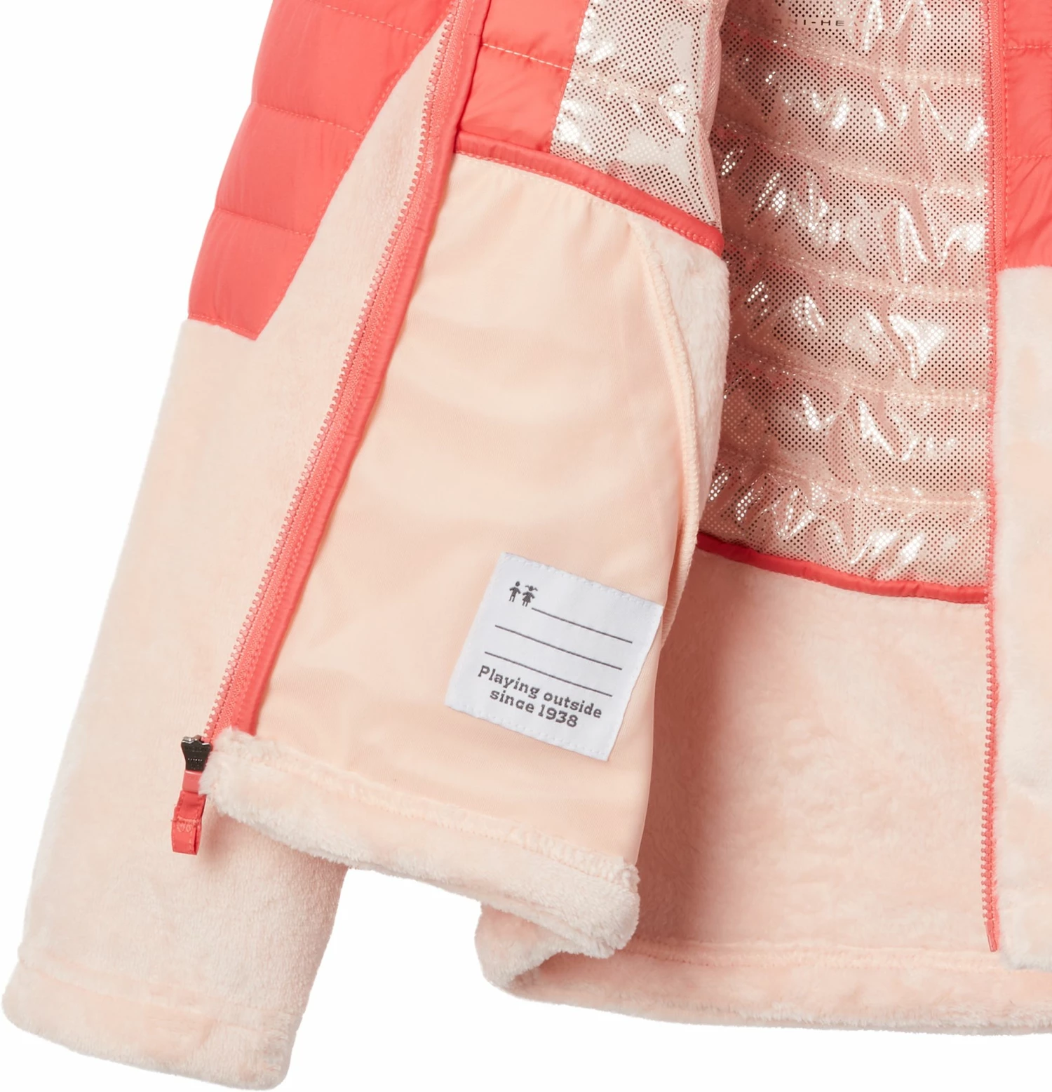 New π― Columbia π§ Girls' Powder Lite Novelty Hooded Jacket Blush Pink/peach Blossom π - Image 3