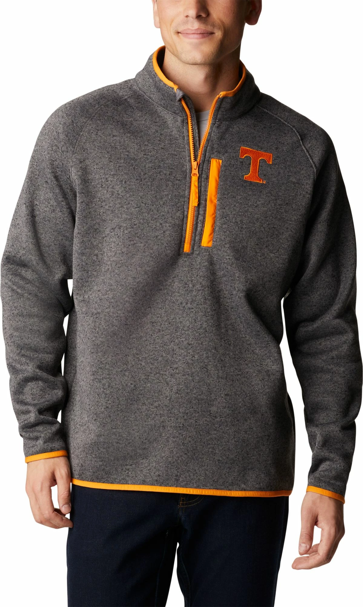 Coupon π Columbia Men's Tennessee Volunteers Grey Canyon Point Half-Zip Pullover Fleece Jacket π
