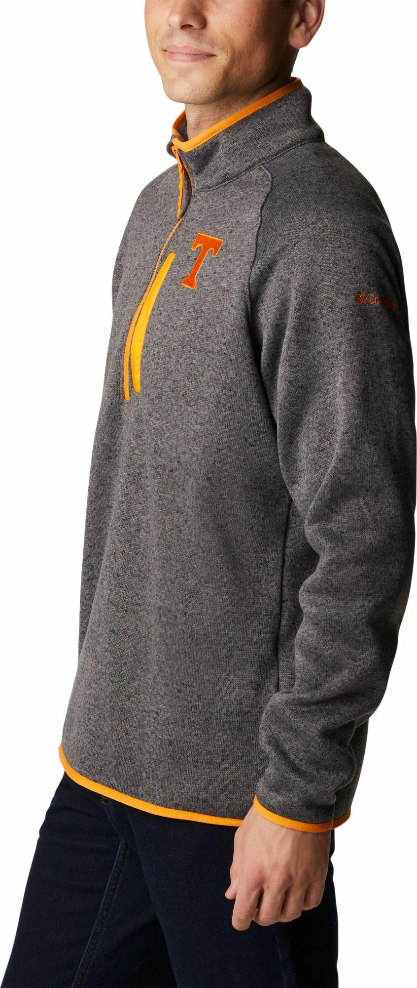 Coupon π Columbia Men's Tennessee Volunteers Grey Canyon Point Half-Zip Pullover Fleece Jacket π - Image 2