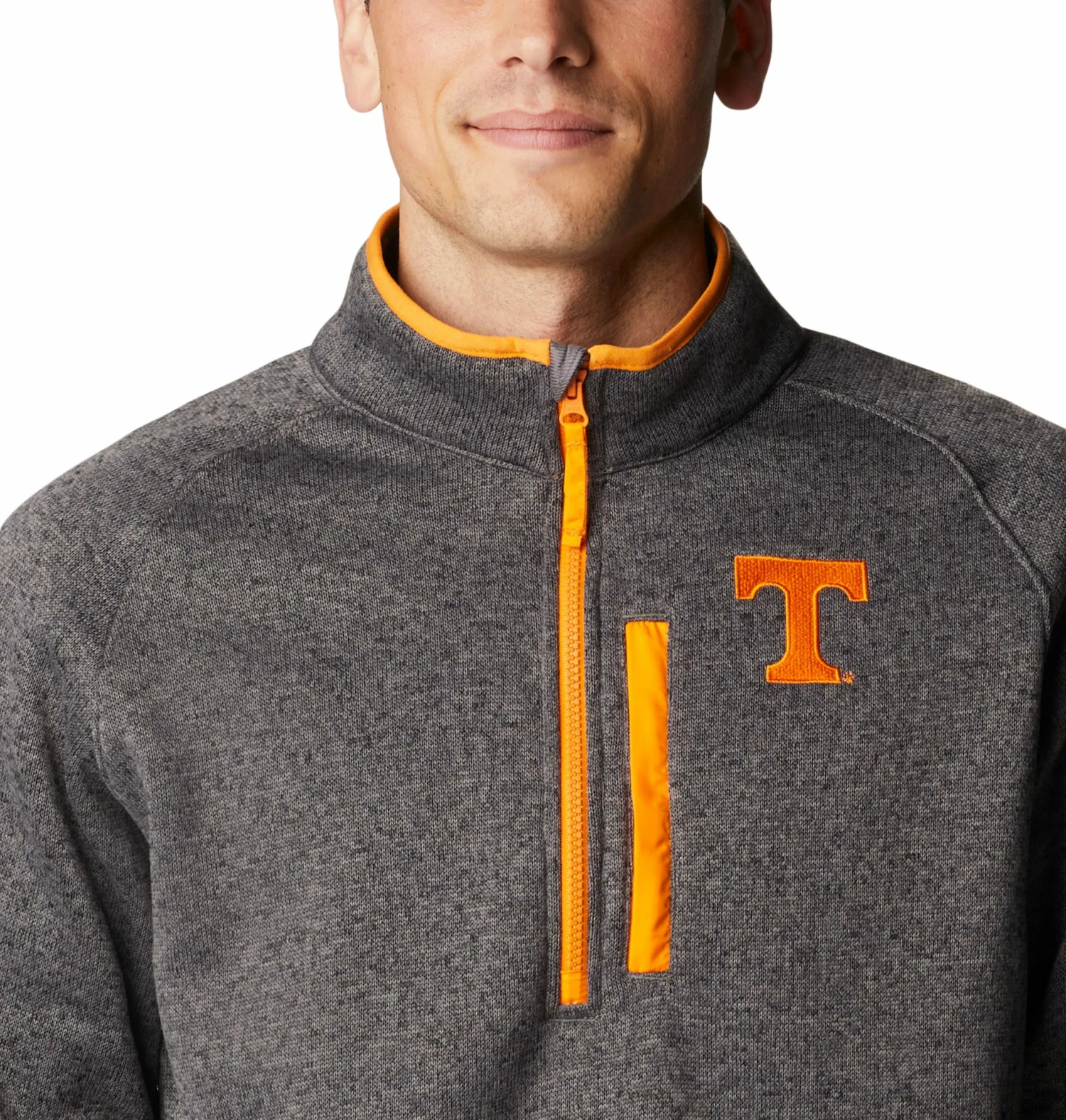 Coupon π Columbia Men's Tennessee Volunteers Grey Canyon Point Half-Zip Pullover Fleece Jacket π - Image 3