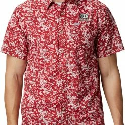 Best Sale ✔️ Columbia Men's Alabama Crimson Tide Crimson Super Slack Tide Button-Down 👚 Shirt 😍
