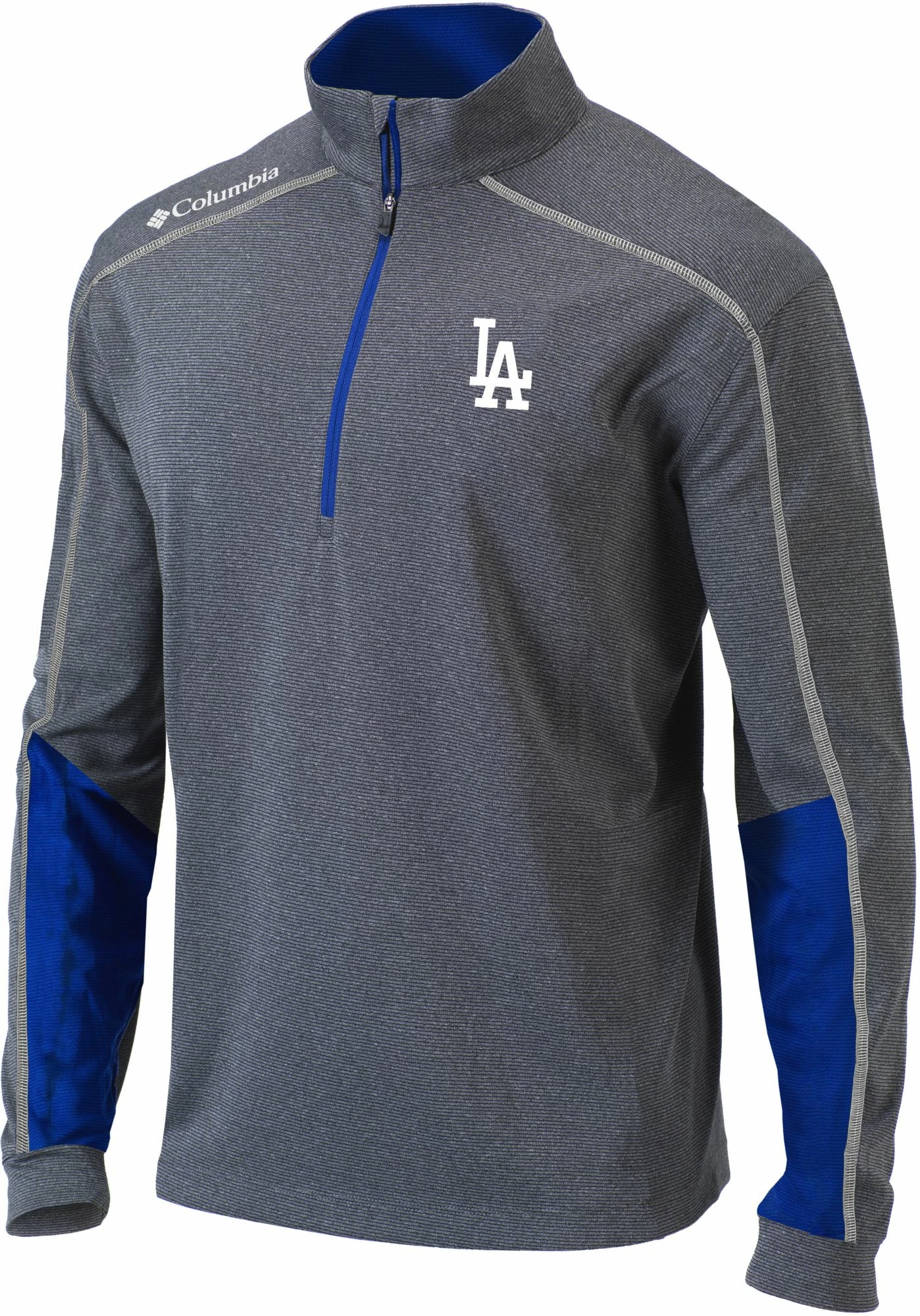 Outlet βοΈ Columbia Men's Los Angeles Dodgers Blue Shotgun 2.0 Quarter-Zip π Shirt π