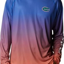 Deals ❤️ Columbia Men's Florida Gators Blue PFG Super Terminal Tackle Long Sleeve Hooded T-Shirt 🔔