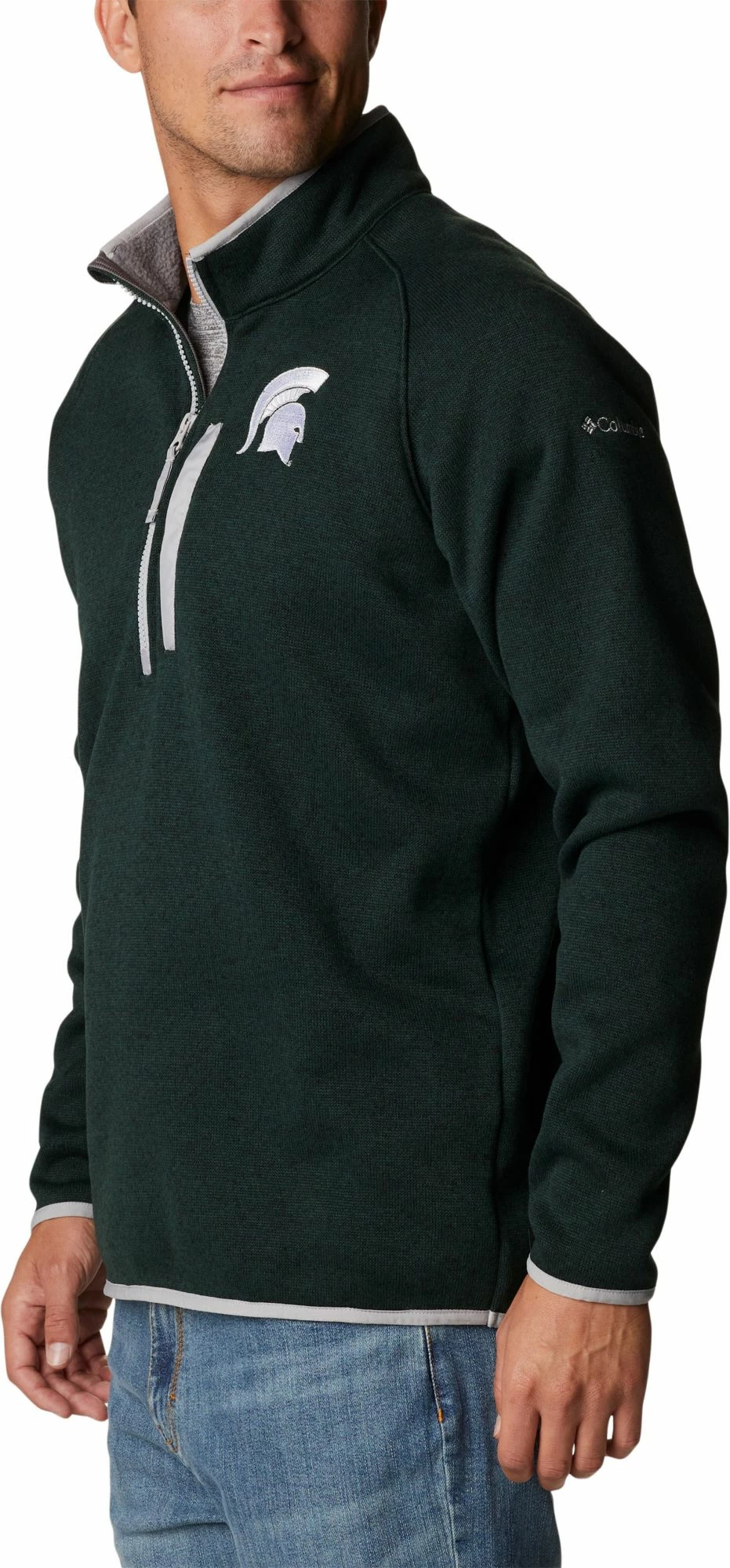 Discount π Columbia Men's Michigan State Spartans Green Canyon Point Half-Zip Pullover Fleece Jacket π€© - Image 2