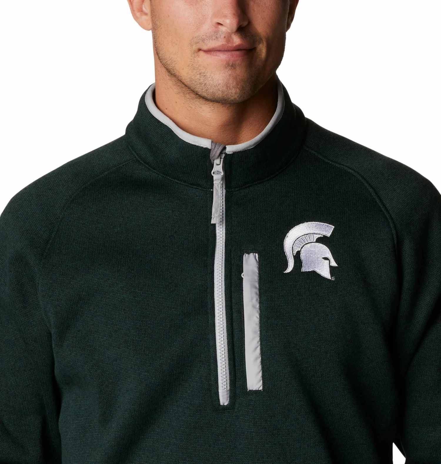 Discount π Columbia Men's Michigan State Spartans Green Canyon Point Half-Zip Pullover Fleece Jacket π€© - Image 3