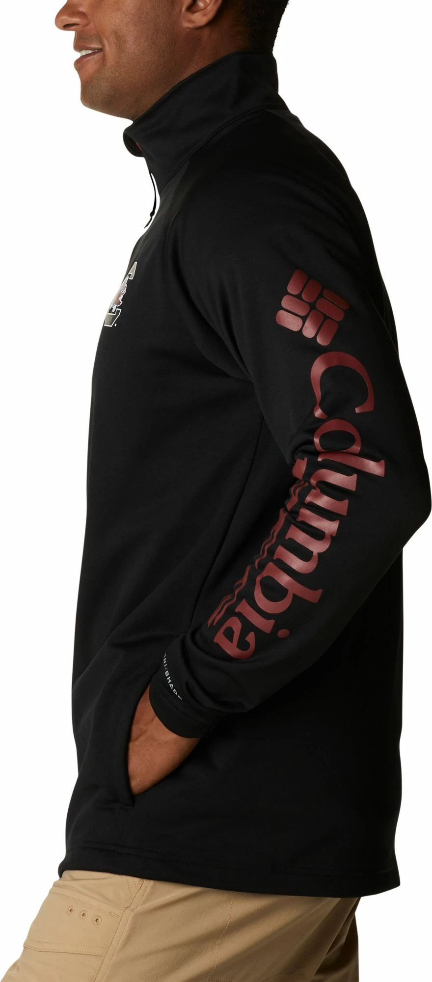 Outlet π Columbia Men's South Carolina Gamecocks Black PFG Terminal Tackle Quarter-Zip Pullover π Shirt π₯ - Image 2