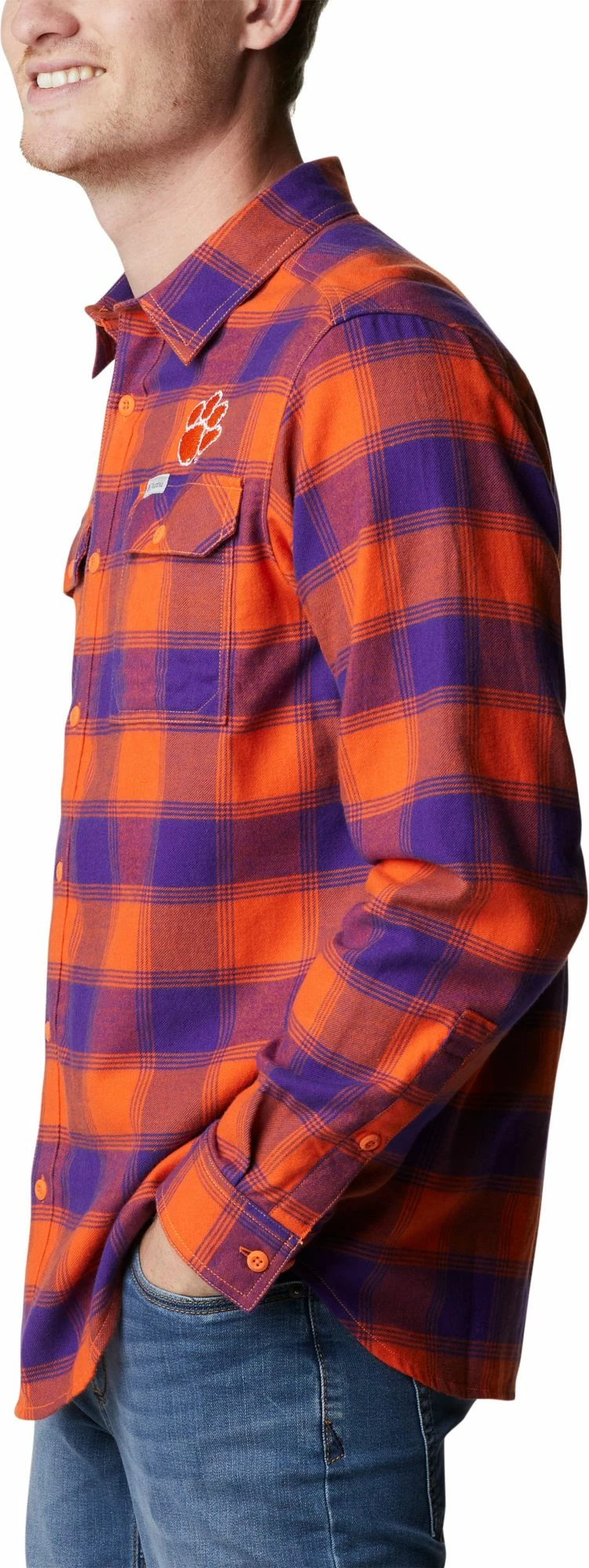 Best reviews of π Columbia Men's Clemson Tigers Orange Plaid Flare Gun Flannel Button Down Long Sleeve π Shirt βοΈ - Image 2