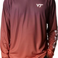 Promo 🎉 Columbia Men's Virginia Tech Hokies Maroon PFG Super Terminal Tackle Long Sleeve Hooded T-Shirt 😍