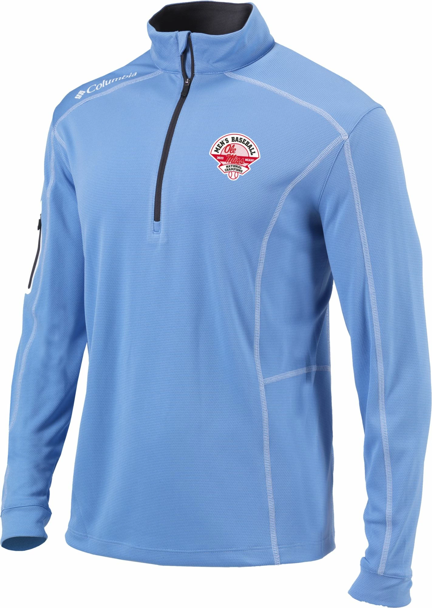 Promo βοΈ Columbia Men's Ole Miss Rebels 2022 NCAA βΎ Baseball Men's College World Series Champions Shotgun Quarter-Zip β