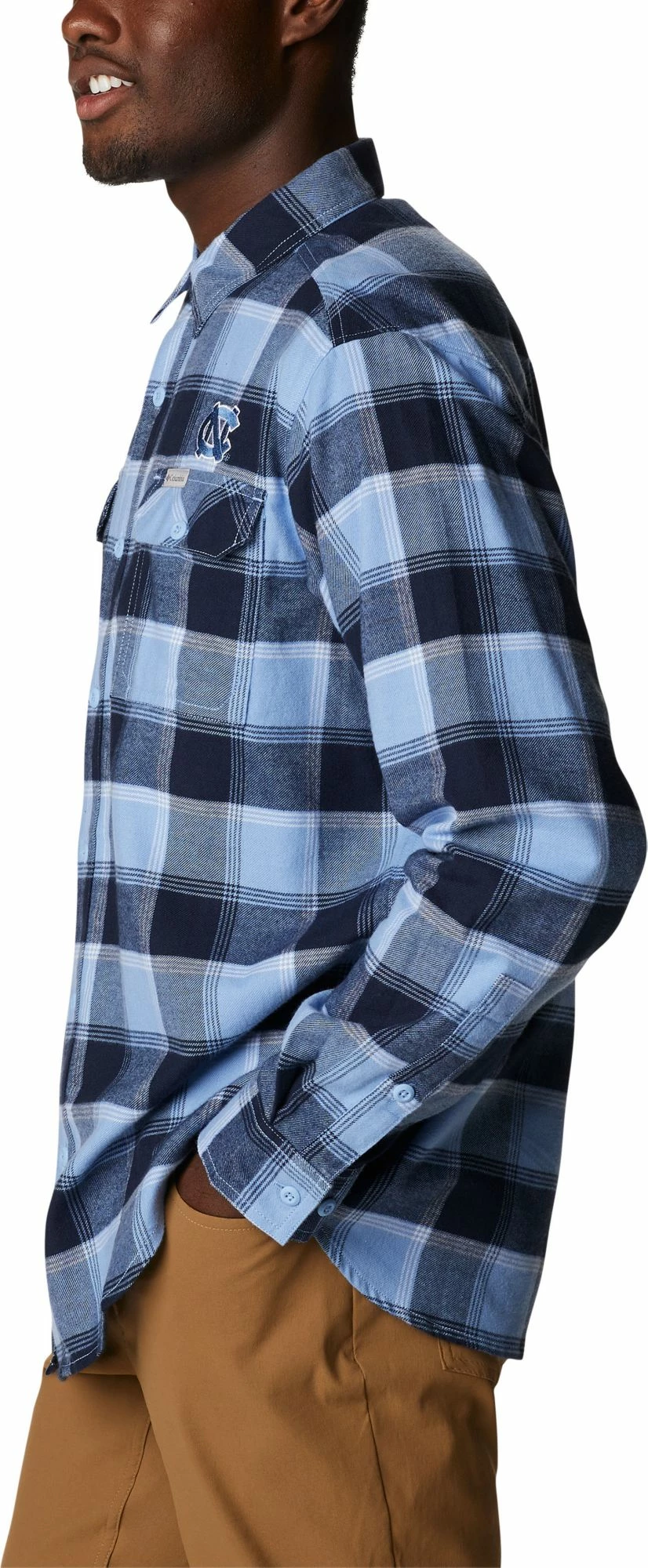 Top 10 π Columbia Men's North Carolina Tar π Heels Carolina Blue Plaid Flare Gun Flannel Button Down Long Sleeve π Shirt π₯ - Image 2