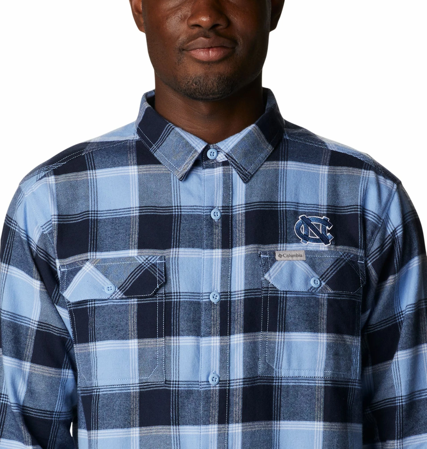 Top 10 π Columbia Men's North Carolina Tar π Heels Carolina Blue Plaid Flare Gun Flannel Button Down Long Sleeve π Shirt π₯ - Image 3
