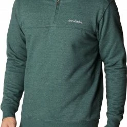 Deals ❤️ Columbia Men's Hart Mountain II Half Zip Jacket Spruce Heather 😍