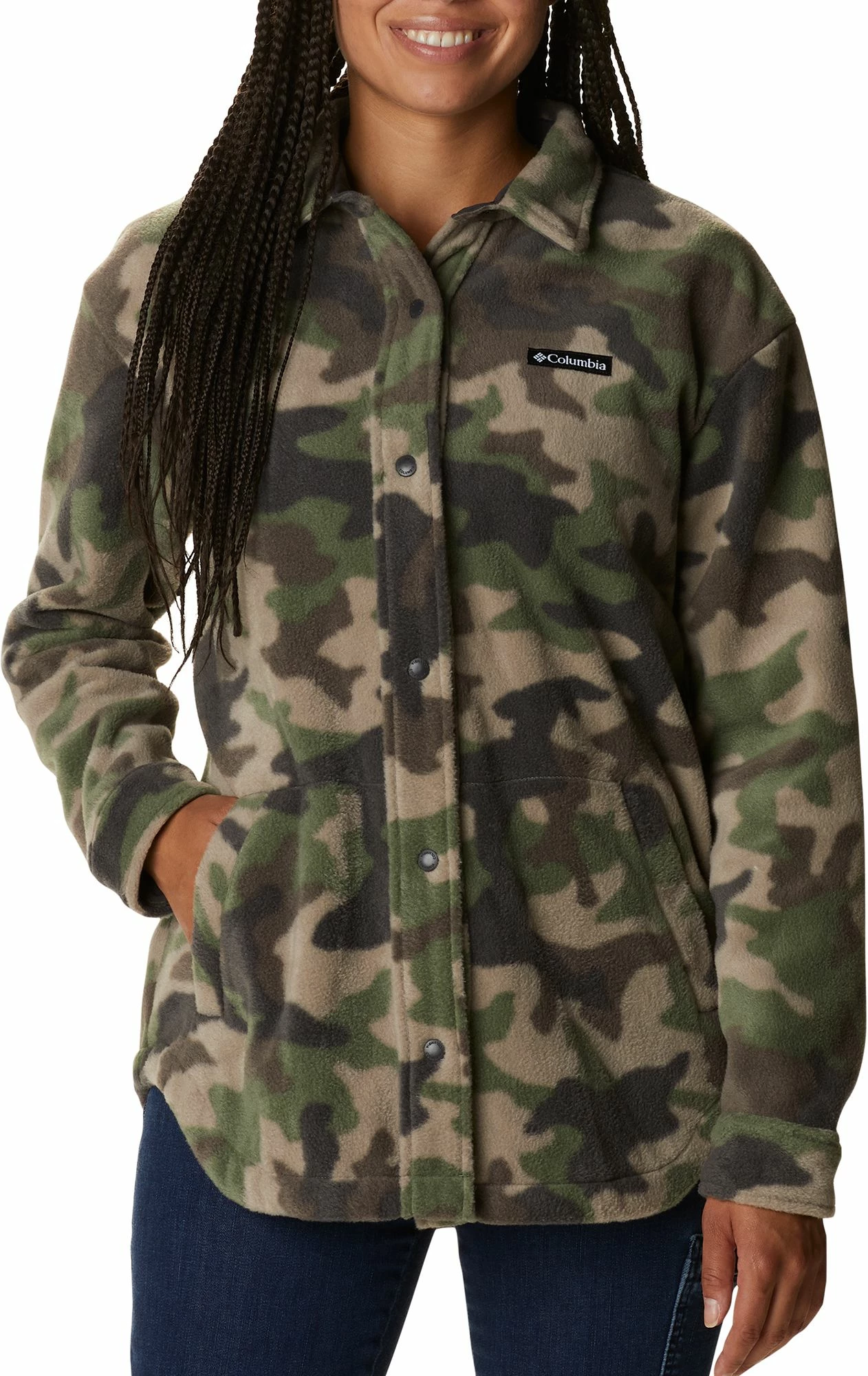 Promo π Columbia π© Women's Benton Springs π Shirt Jacket Cypress Trad Camo π