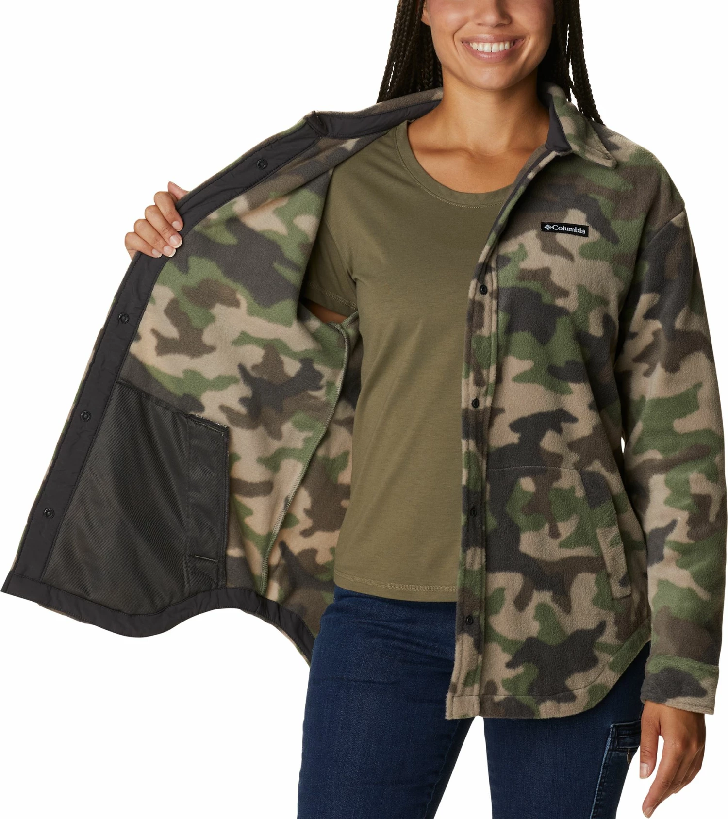 Promo π Columbia π© Women's Benton Springs π Shirt Jacket Cypress Trad Camo π - Image 4