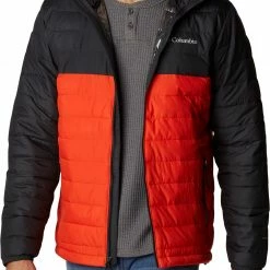 Best deal π Columbia Men's Powder Lite Hooded Jacket Red Quartz/shark π₯°