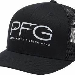 Deals ⌛ Columbia Men's PFG Mesh Snapback Hooks Hat Black/silver Pfg 🤩