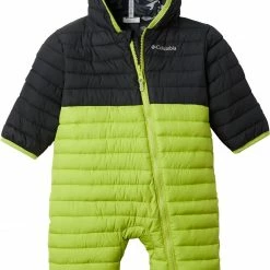 Cheap 🌟 Columbia Infant Powder Lite Reversible Bunting For 👧 Girls' Bright Chartreuse/black 🧨