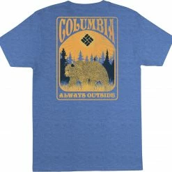 New 🤩 Columbia Men's BurgleGraphic T-Shirt Super Blue Heather 🥰