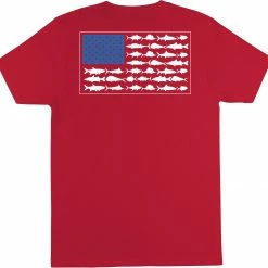 New 🎁 Columbia Men's PFG Americana Saltwater Fish Flag T-Shirt Black 🌟